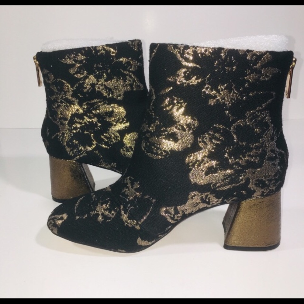 New Nanette Lepore “Rose” Black/Bronze Boots- Size 7 - Picture 2 of 7